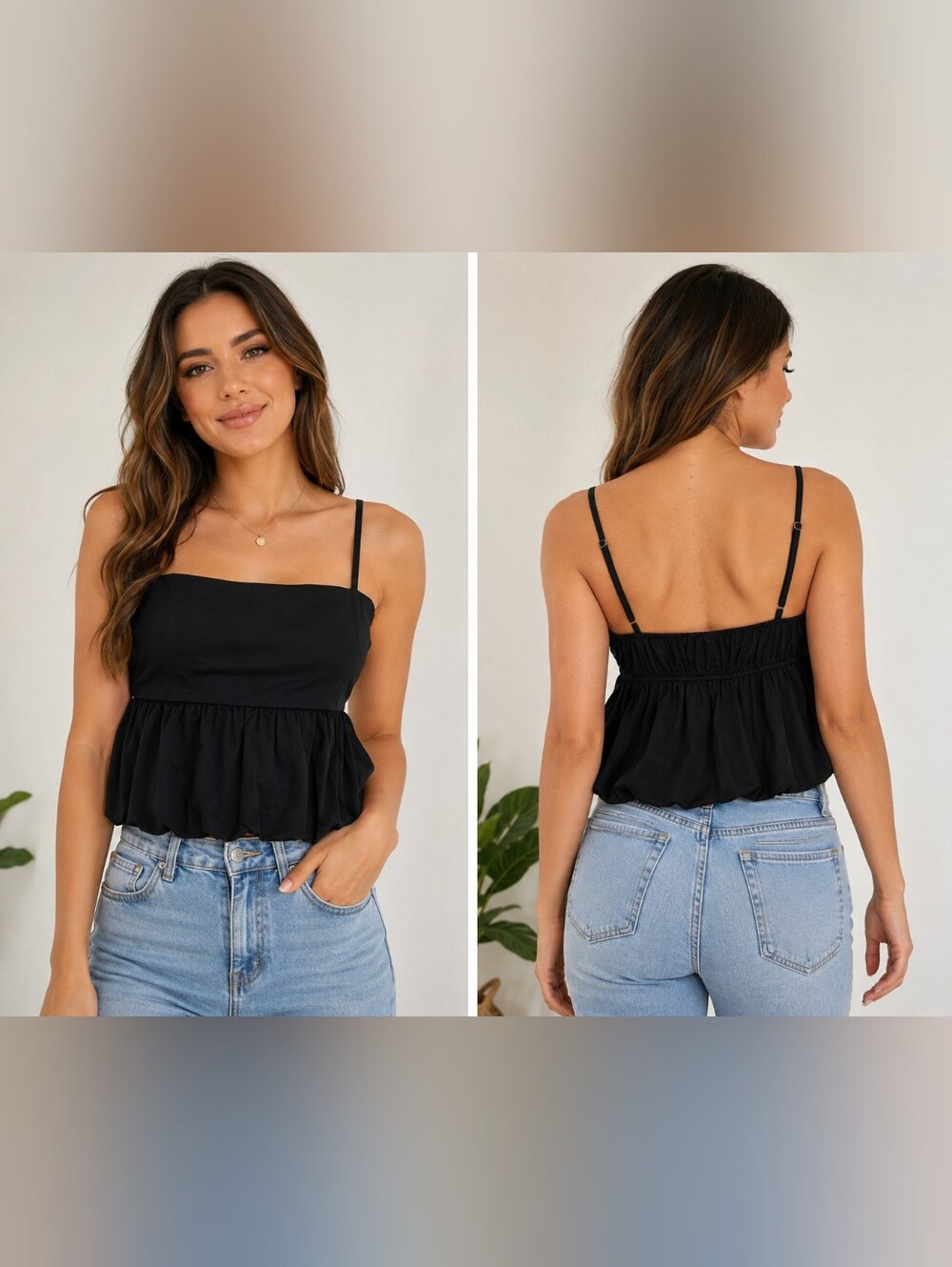 Nordstrom BP Ruffle-Trim Crop Top Set of 3